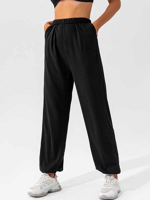 Stretchy Waist Bound Feet Sweatpants Product Image