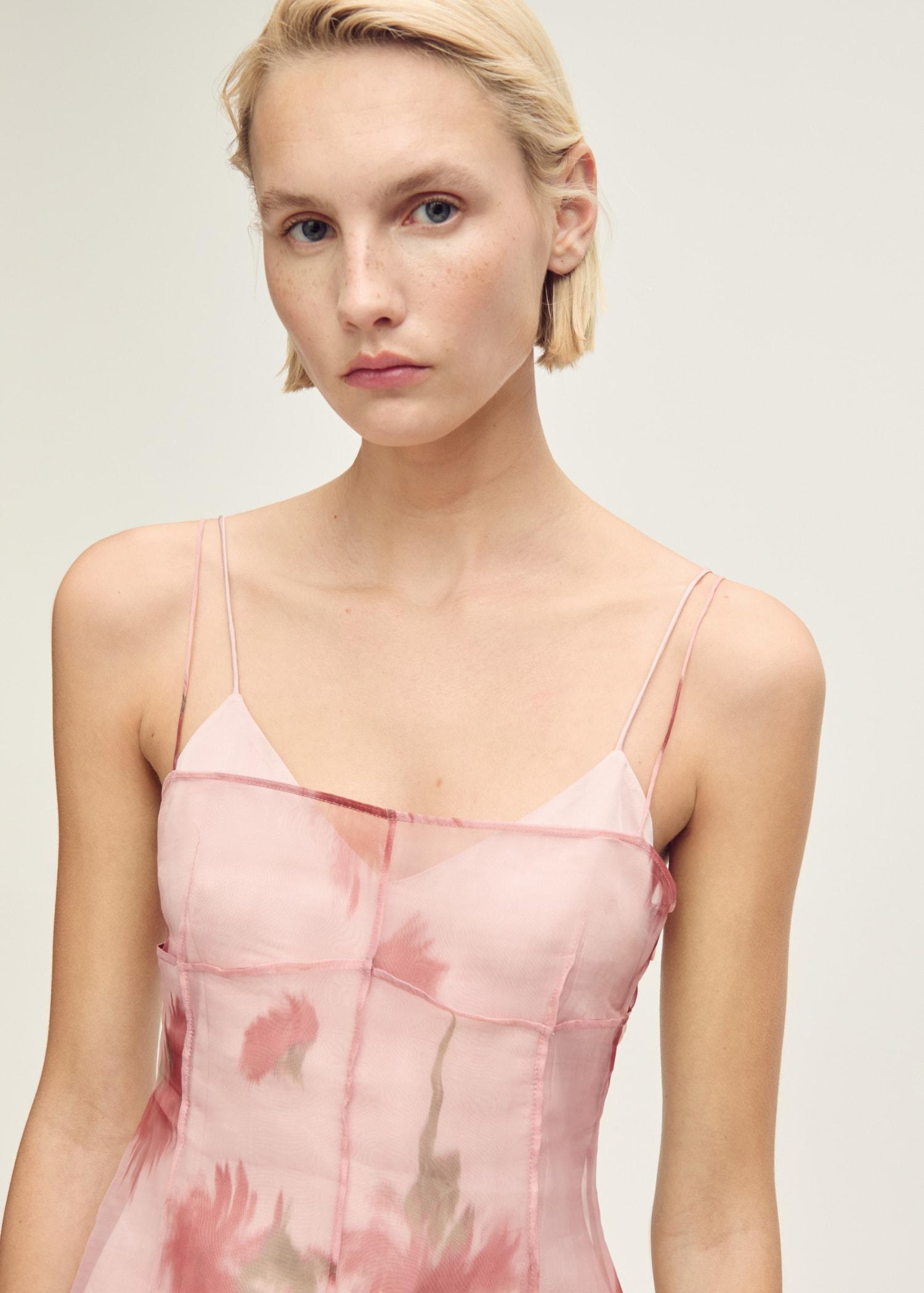 Floral-print combined dress - Women | MANGO USA Product Image