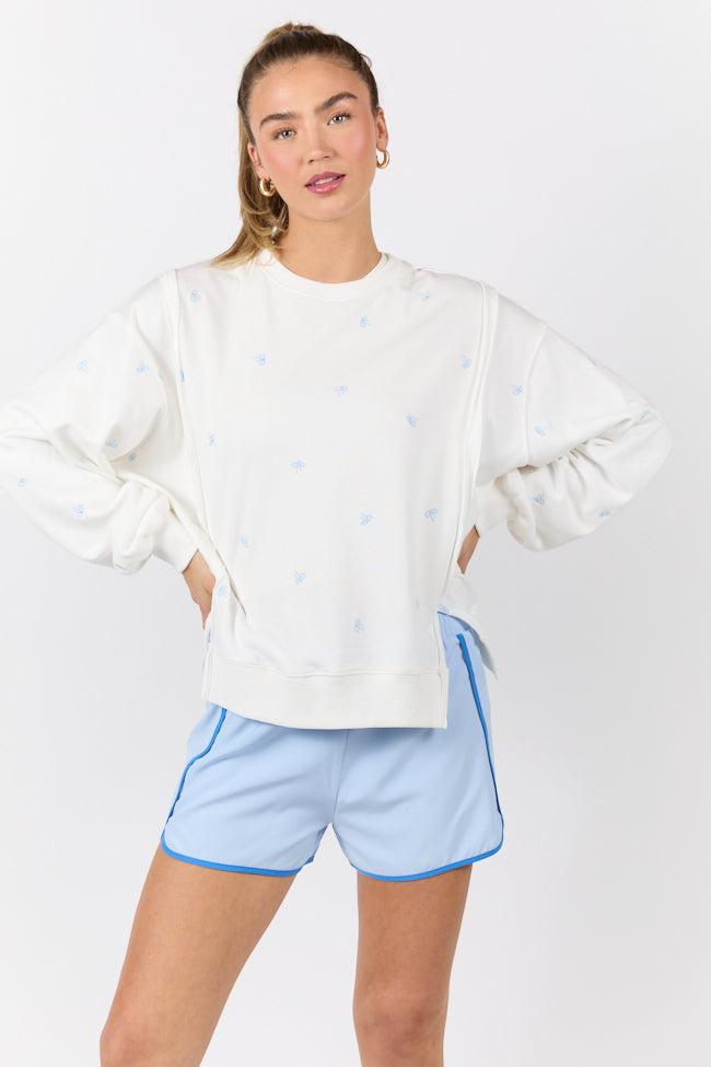 On The Move Blue Running Shorts With Contrast Trim FINAL SALE Product Image