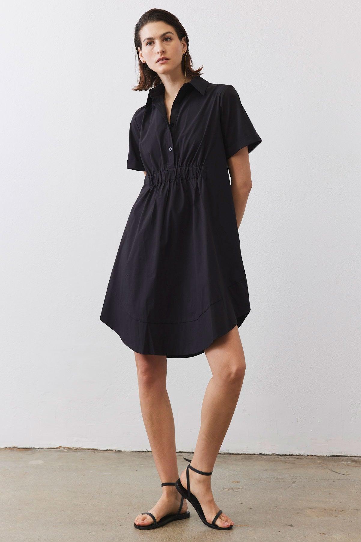Oversized Pinch Waist Poplin Dress Product Image