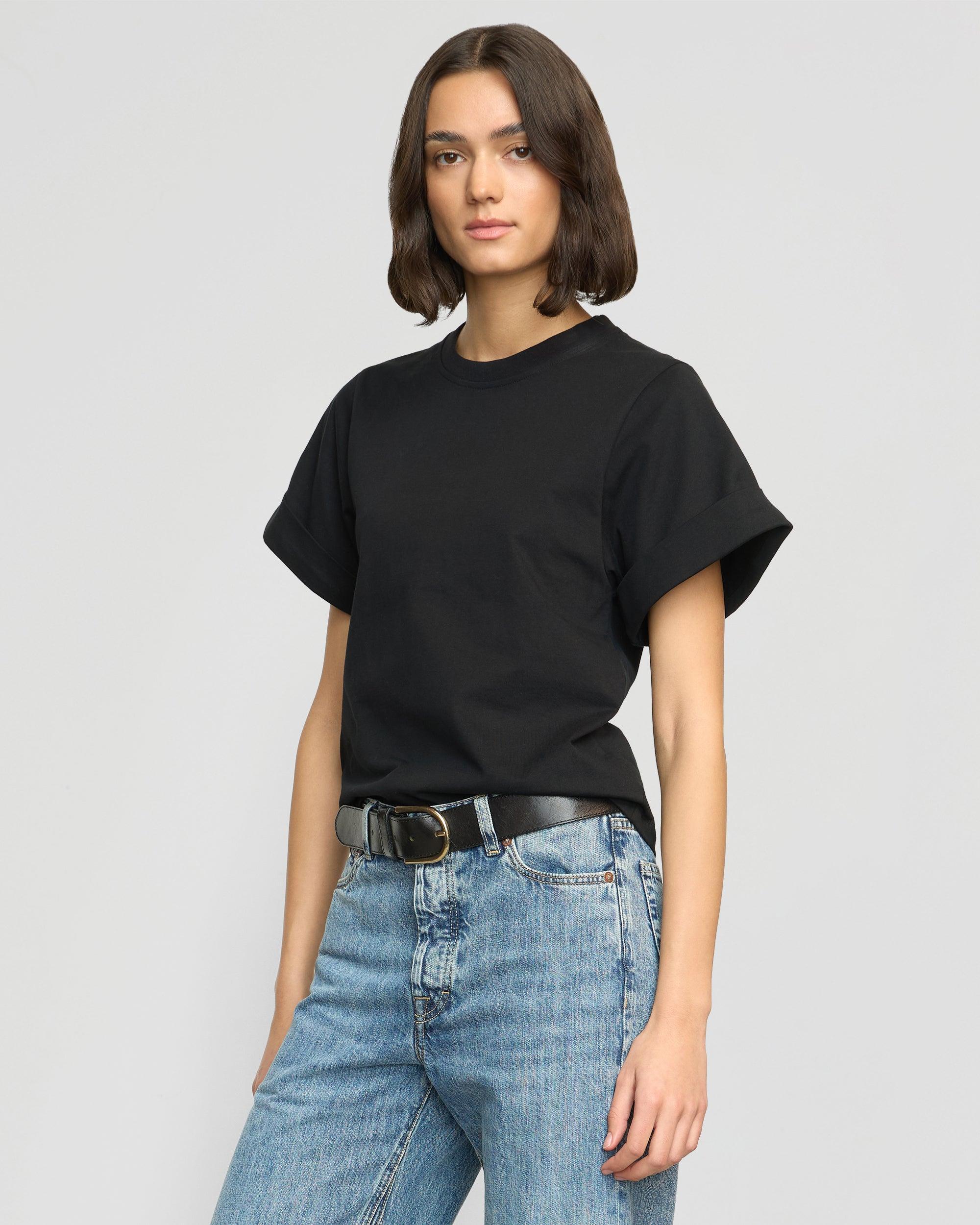 Terri Organic Cotton Structured-Cuff Tee Product Image