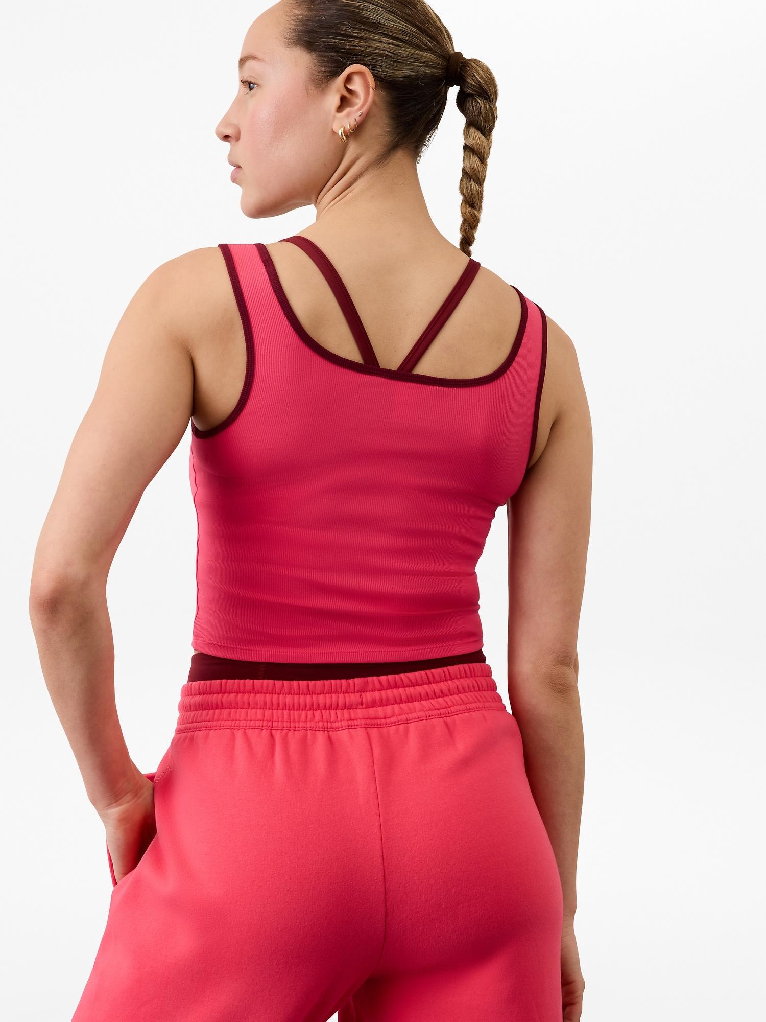 Signature Rib Square Neck Crop Tank Product Image