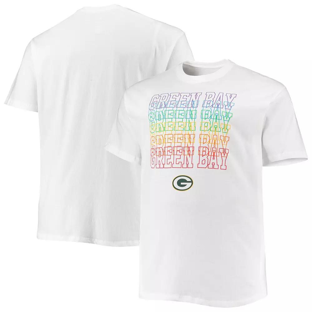 Men's Fanatics Branded White Green Bay Packers Big & Tall City Pride T-Shirt, Size: 2XB Product Image