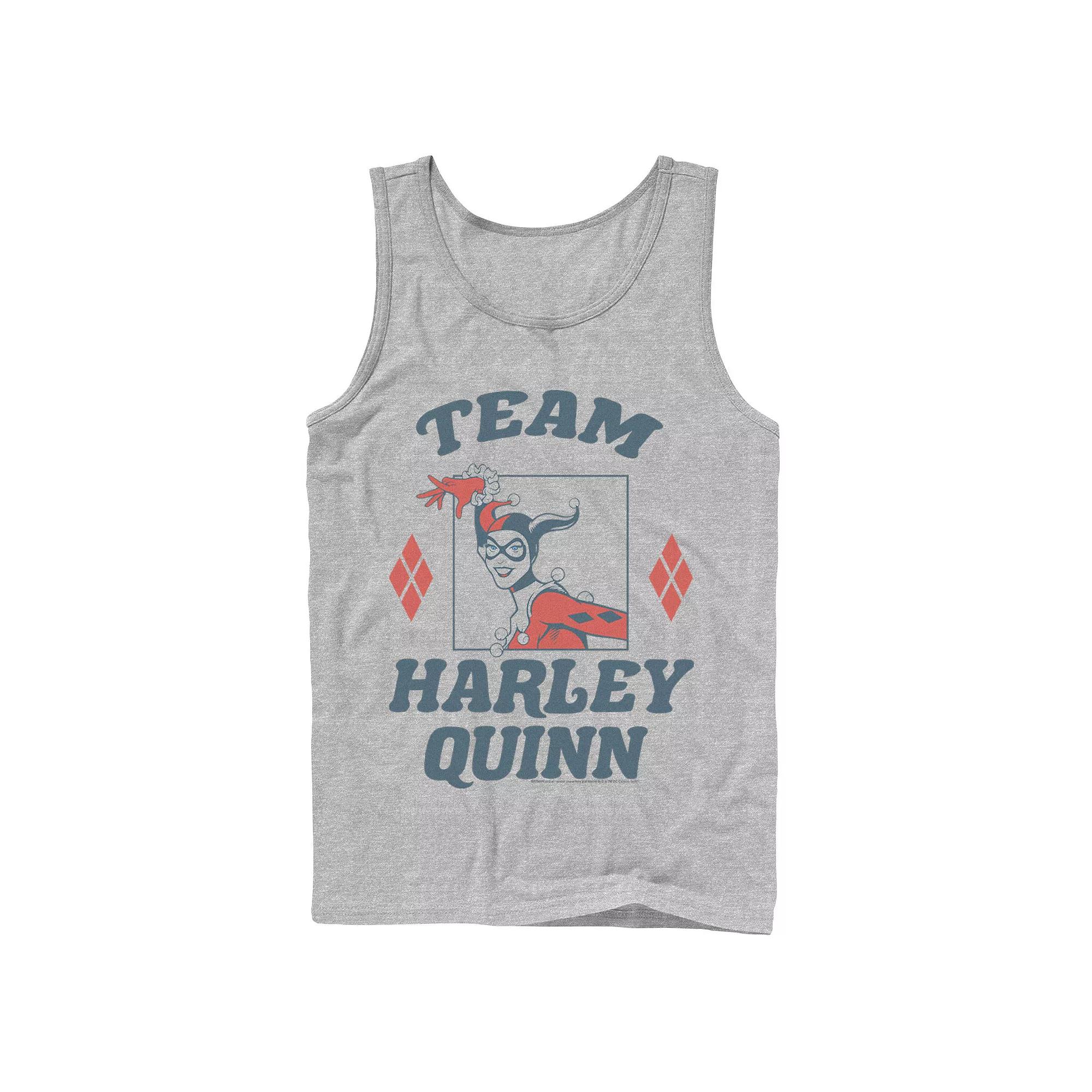 Men's Batman Team Harley Quinn Vintage Portrait Tank Top,  Product Image