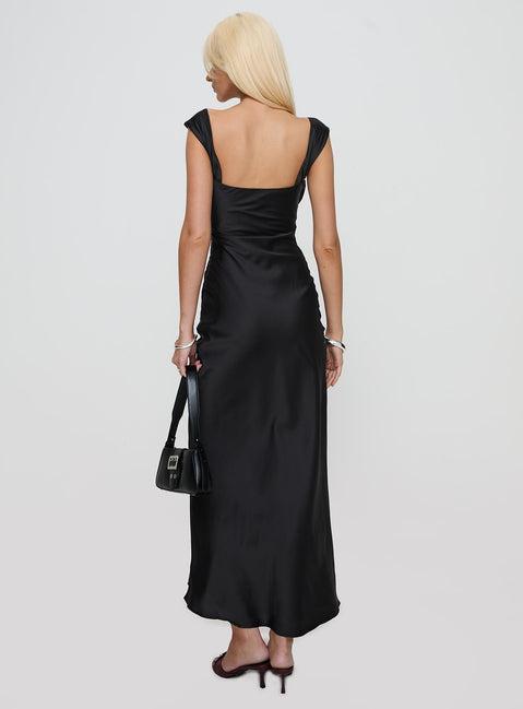 Azura Off The Shoulder Maxi Dress Black Product Image