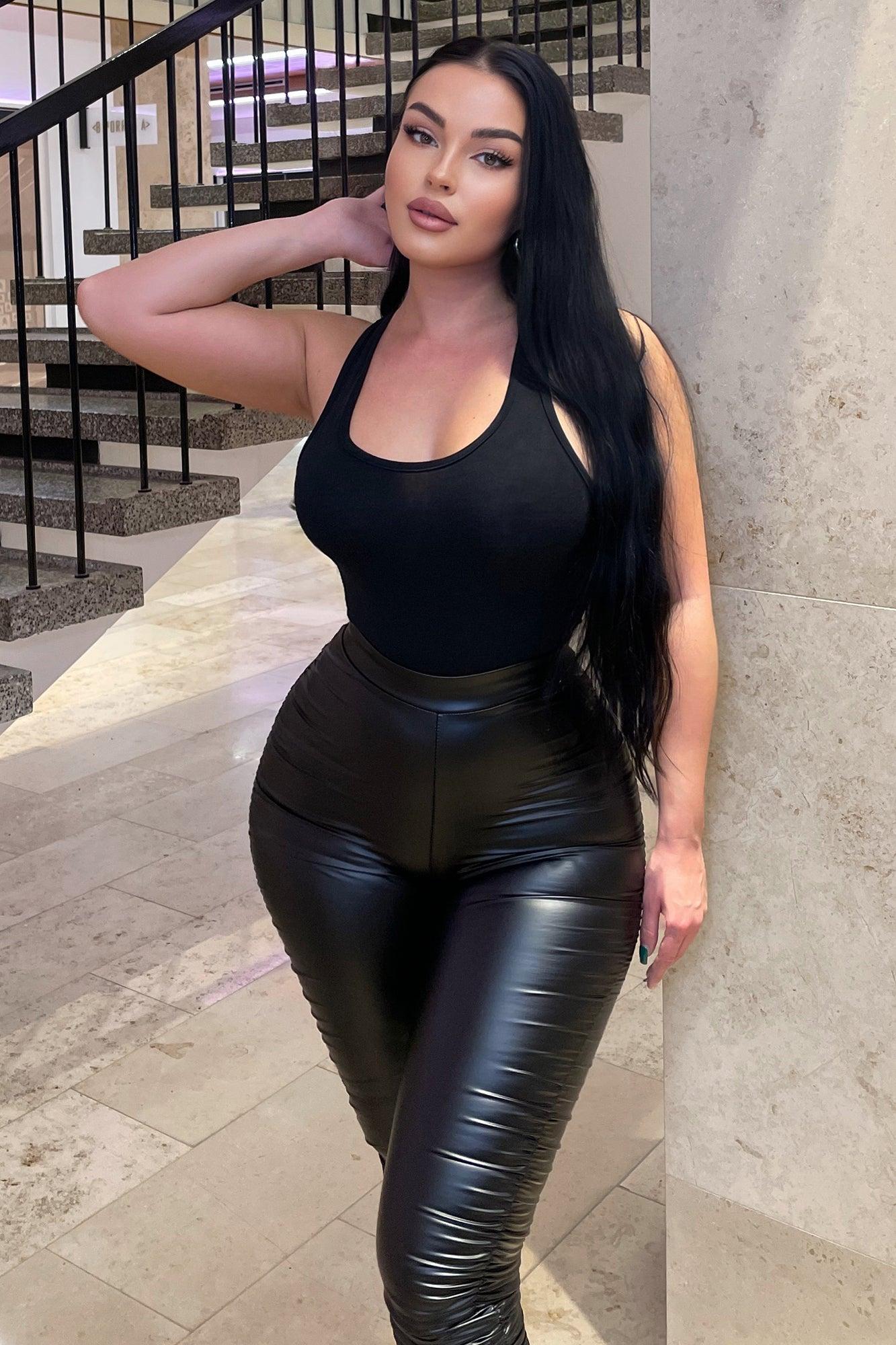 Divine Basic Tank Bodysuit - Black Product Image