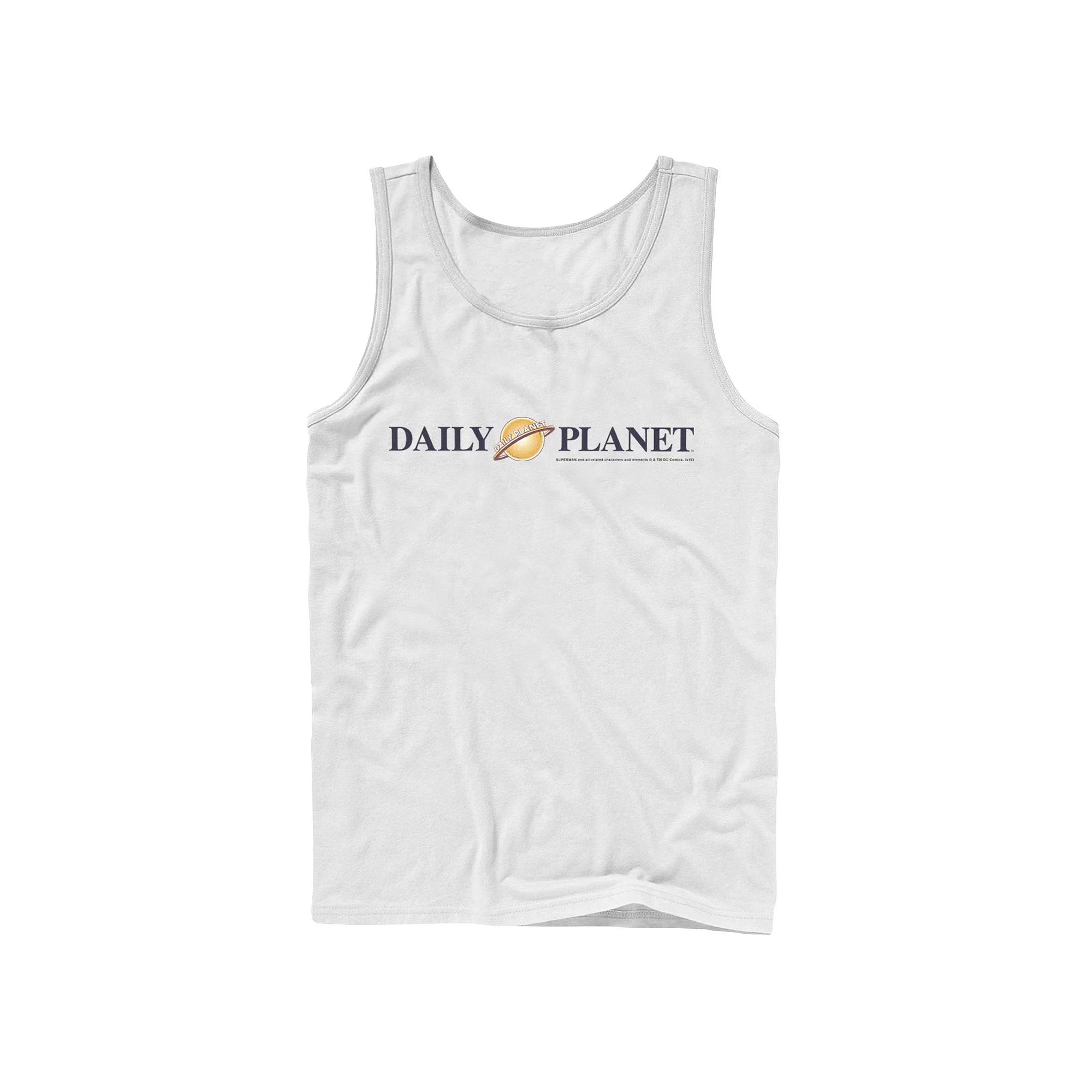 Men's DC Comics Superman Daily Planet Logo Graphic Tank Top, Size: Large, White Product Image