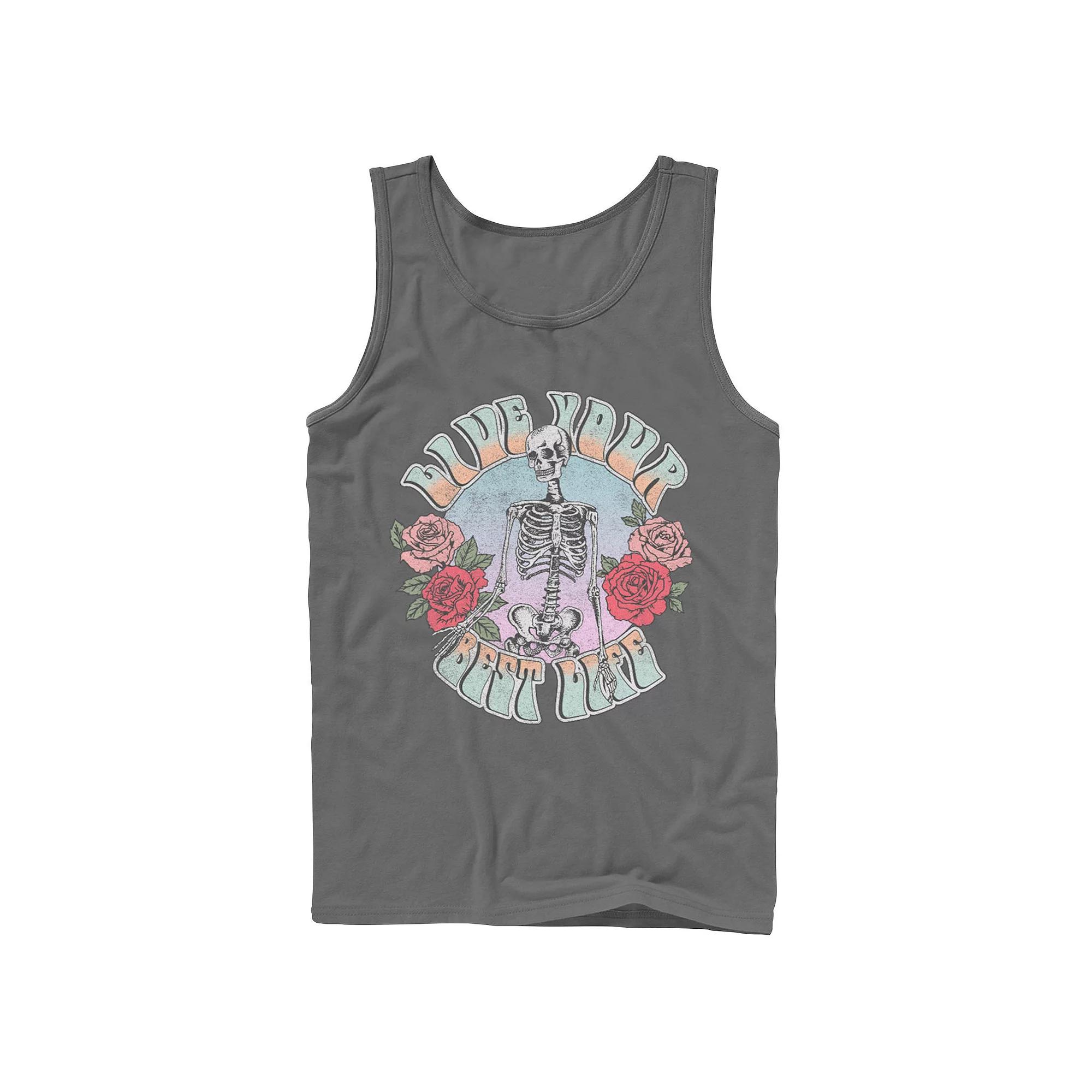 Men's Fifth Sun Best Live Skeleton Tank Top,  Product Image