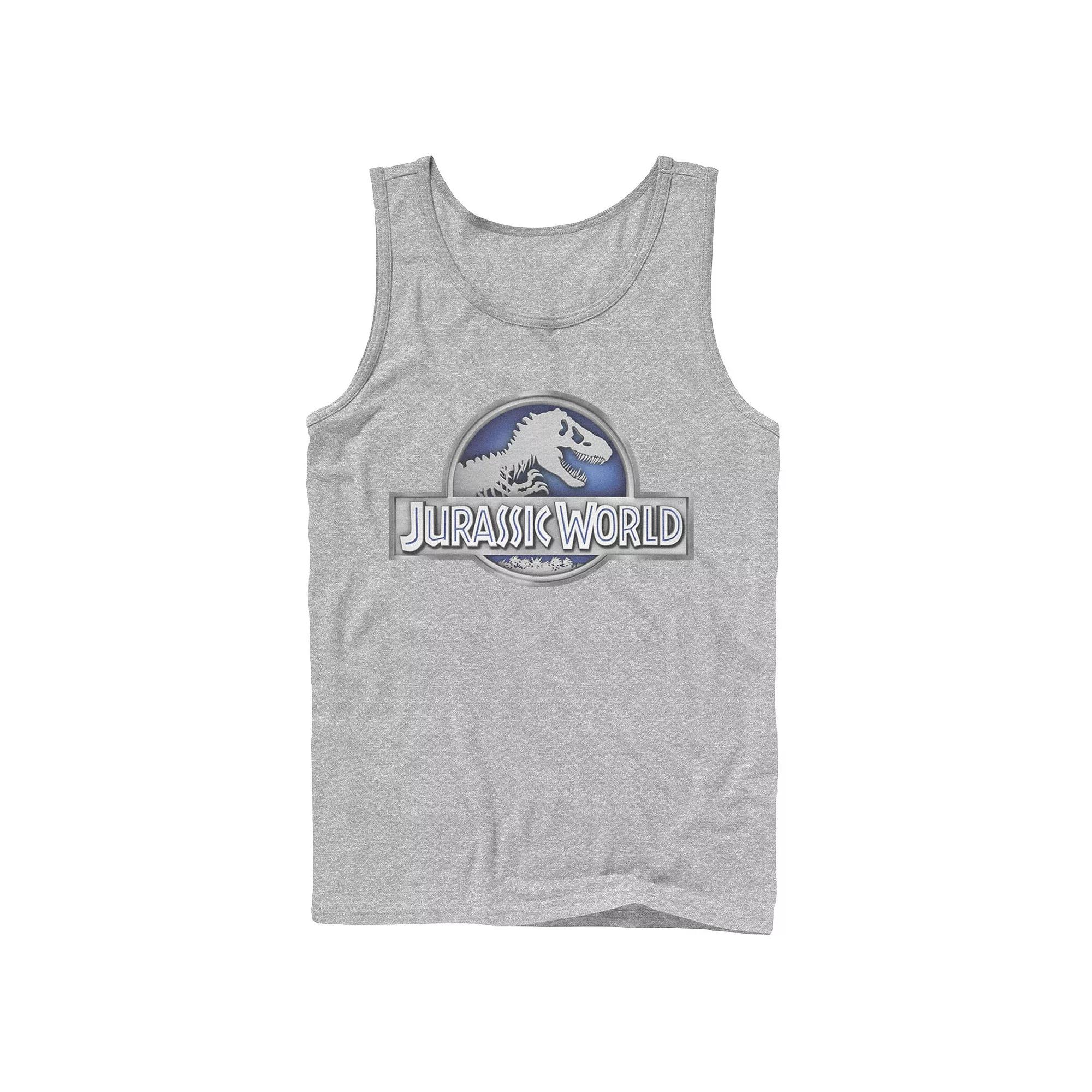 Men's Jurassic World Classic Metal Coin Logo Graphic Tank Top,  Product Image