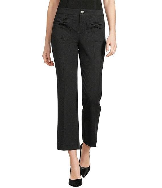 KARL LAGERFELD PARIS Bow Pocket Wide Leg Pants Product Image
