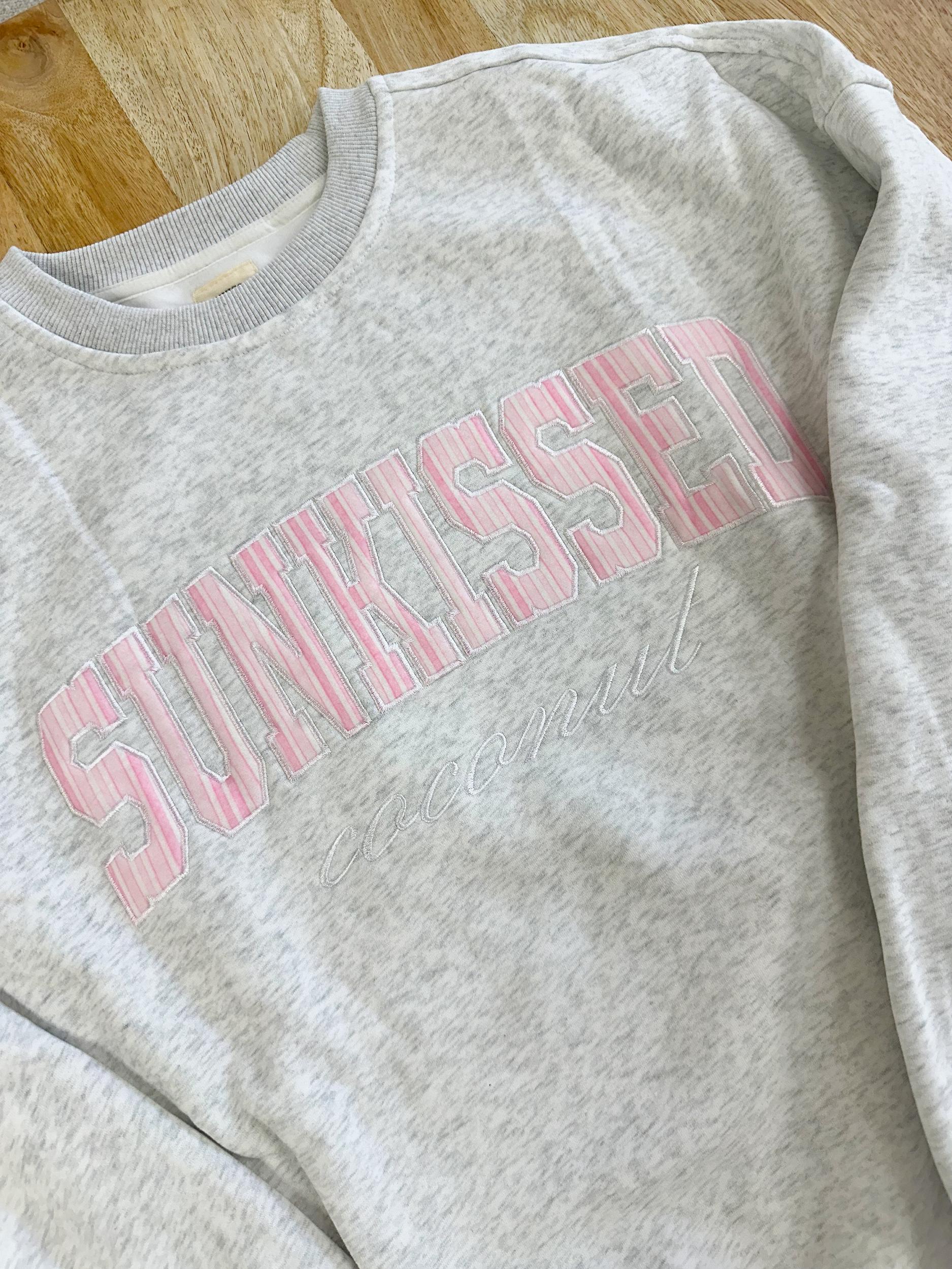 Pearl Grey Sunkissed In Vogue Striped Sweatshirt Product Image