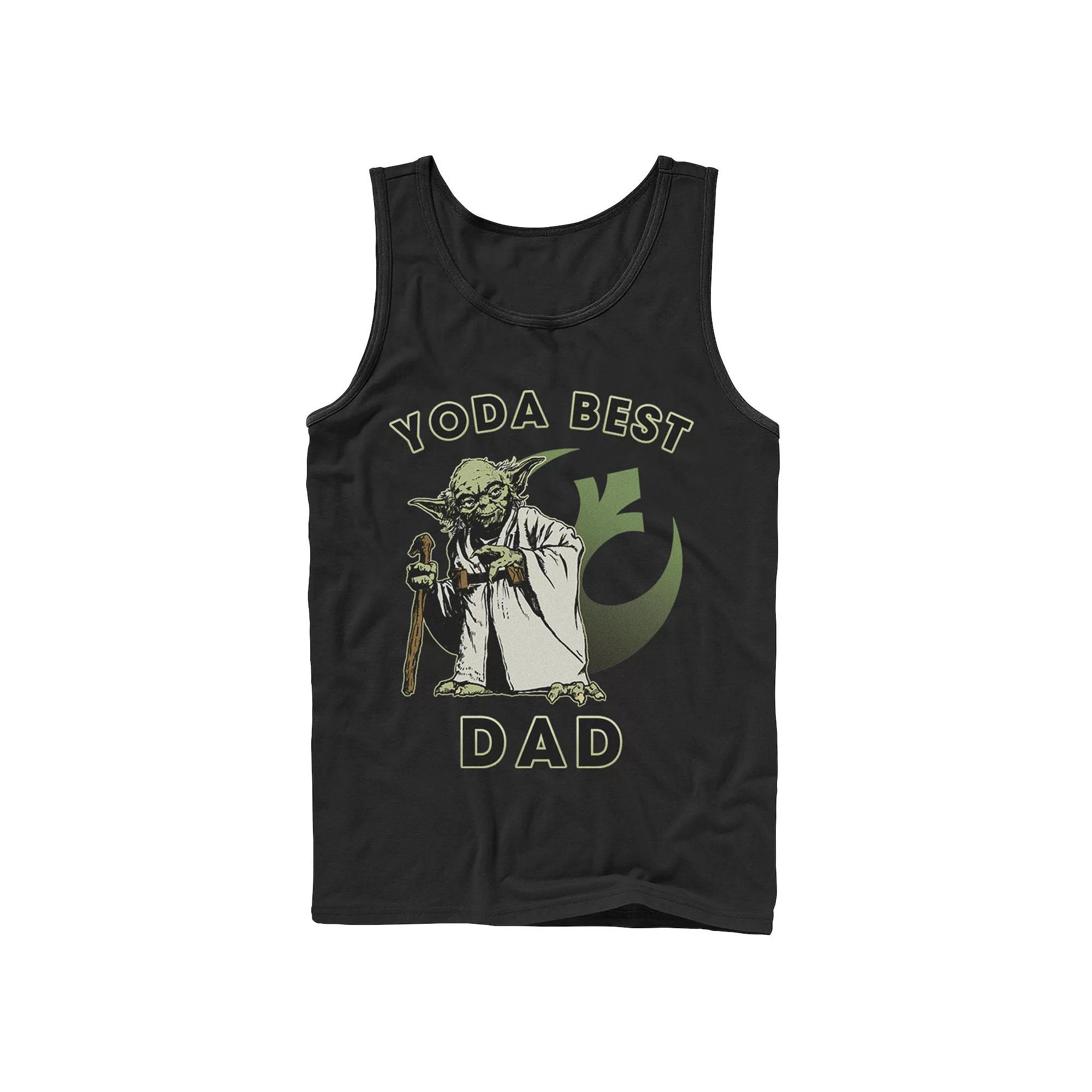 Men's Star Wars Yoda Best Grandpa Rebel Logo Tank Top,  Product Image
