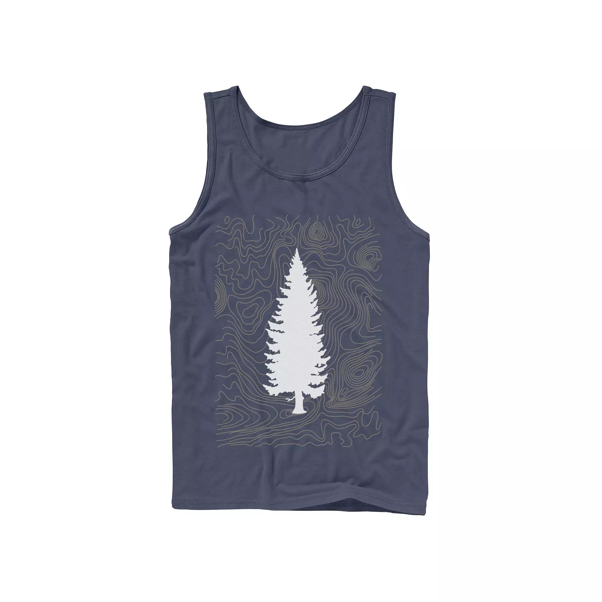 Men's Fifth Sun Tree Outline Sketched Lines Tank Top,  Product Image