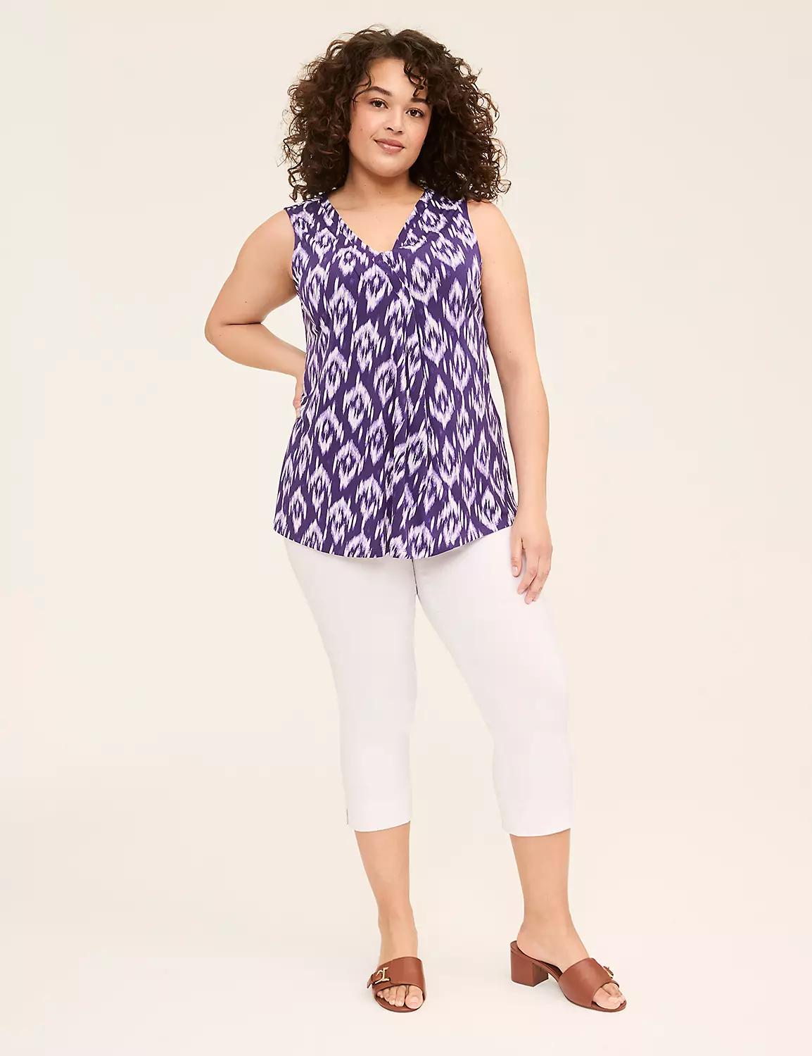 Swing Sleeveless Pleat-Front Top Product Image