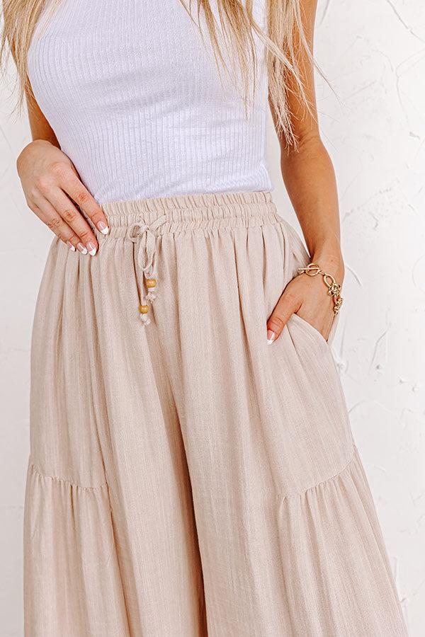 The Margie High Waist Pants In Taupe Product Image