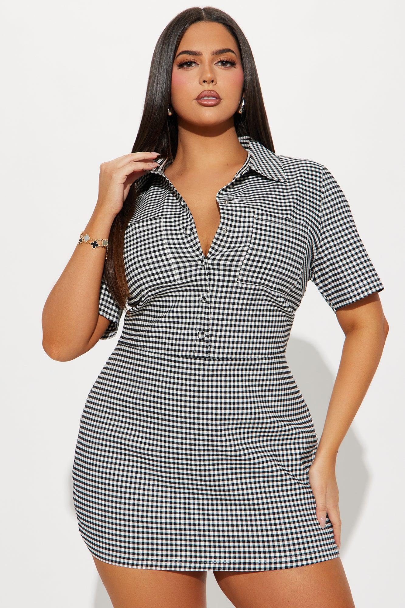 Buy Me Flowers Gingham Romper - Black/combo Product Image