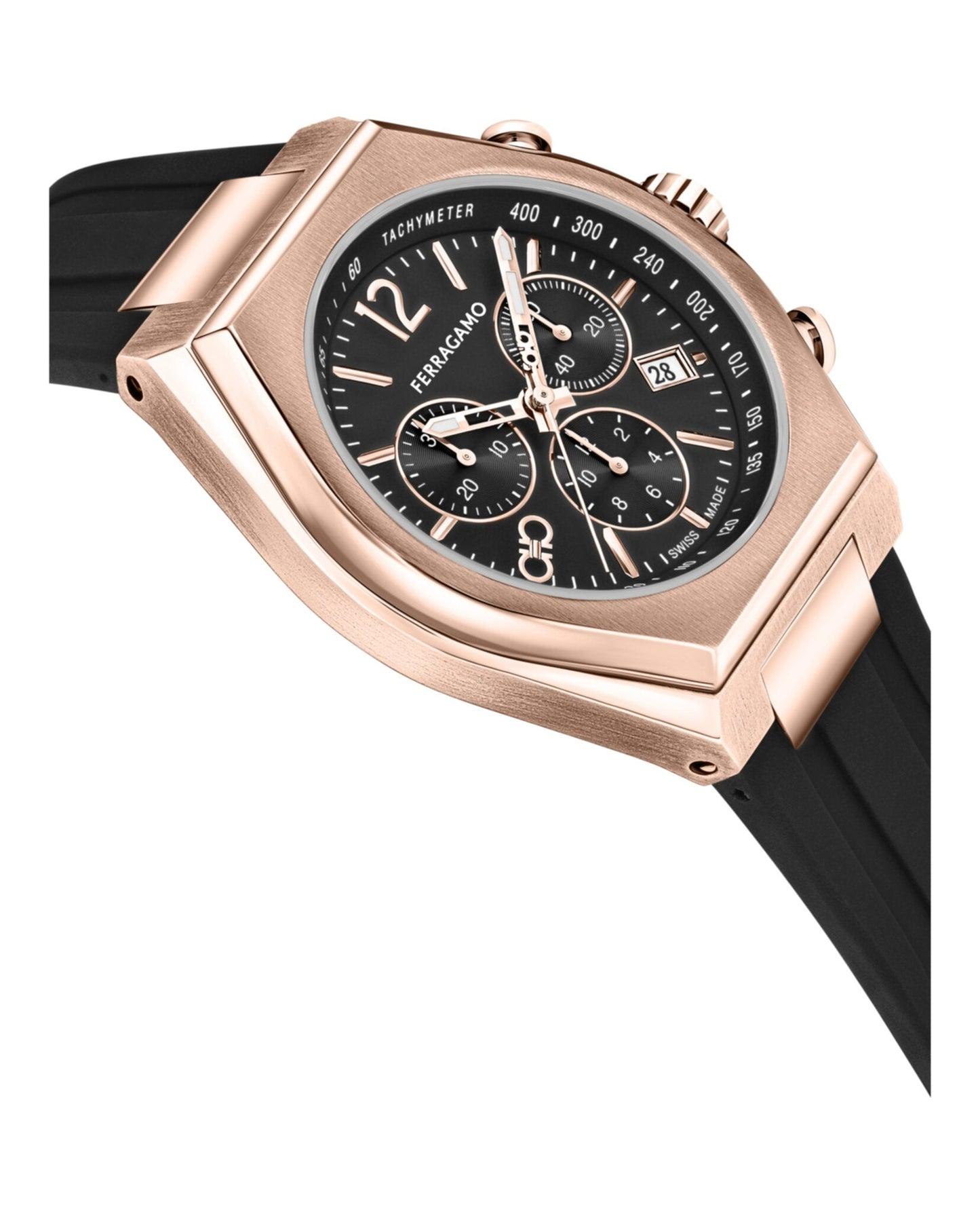 Ferragamo Tonneu Chrono Silicone Watch Product Image