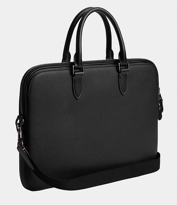 COACH Gotham Pebble Leather Slim Briefcase Product Image