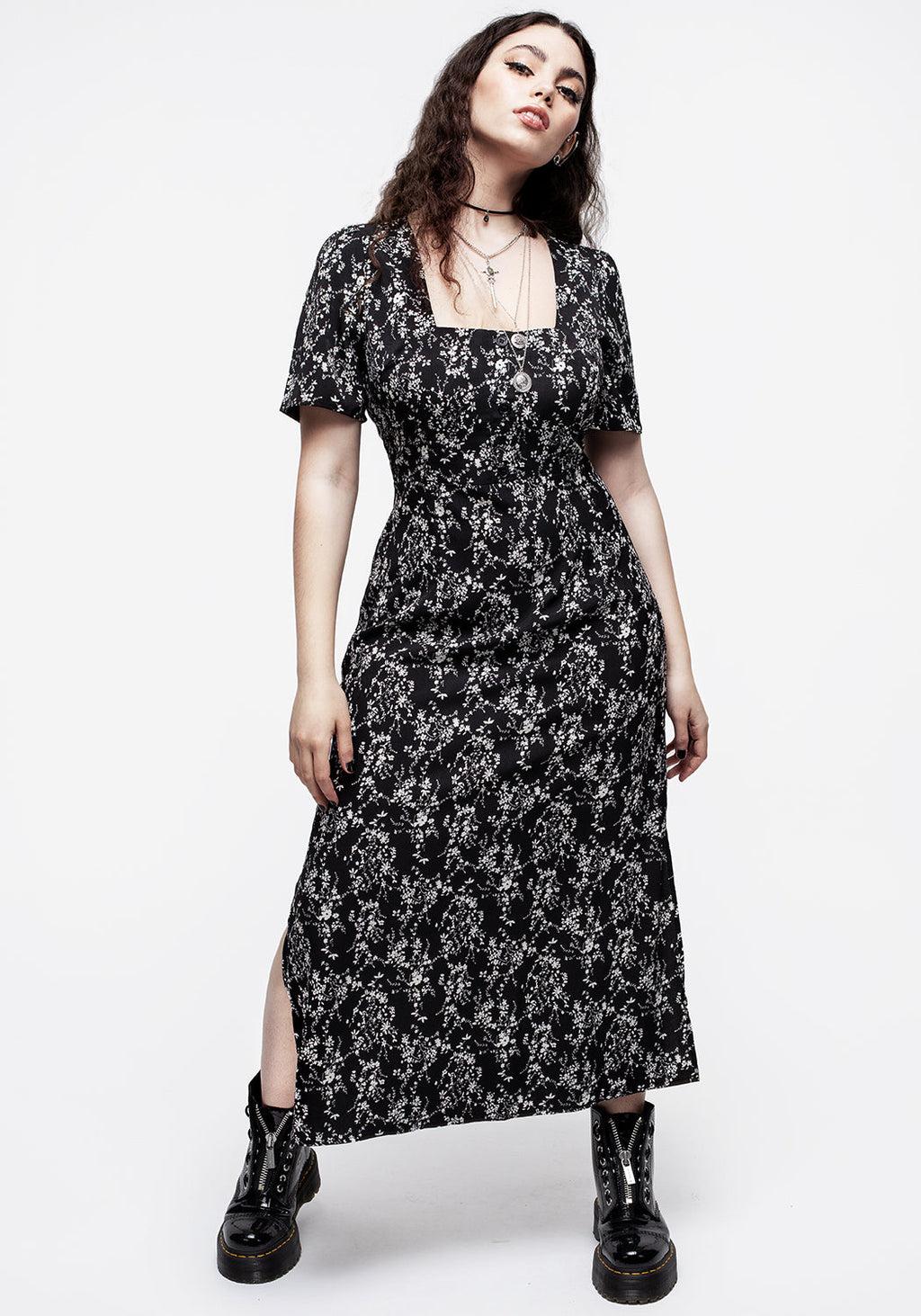 Naomi Floral Square Neck Midaxi Dress Product Image