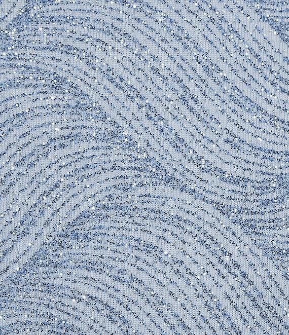 B. Darlin Spaghetti Strap V-Neckline Shirring Lurex Knit Glitter Bodycon Dress Product Image