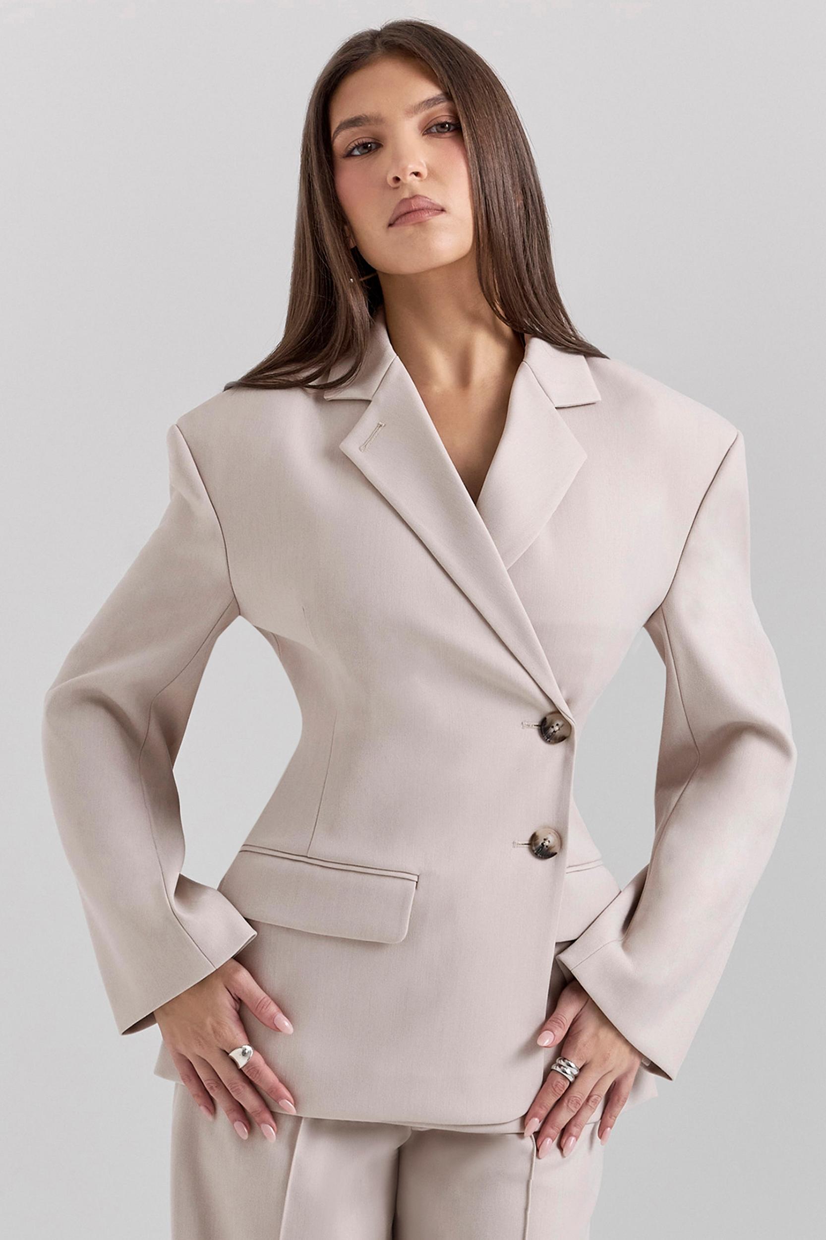 Hudson  beige hourglass blazer Product Image