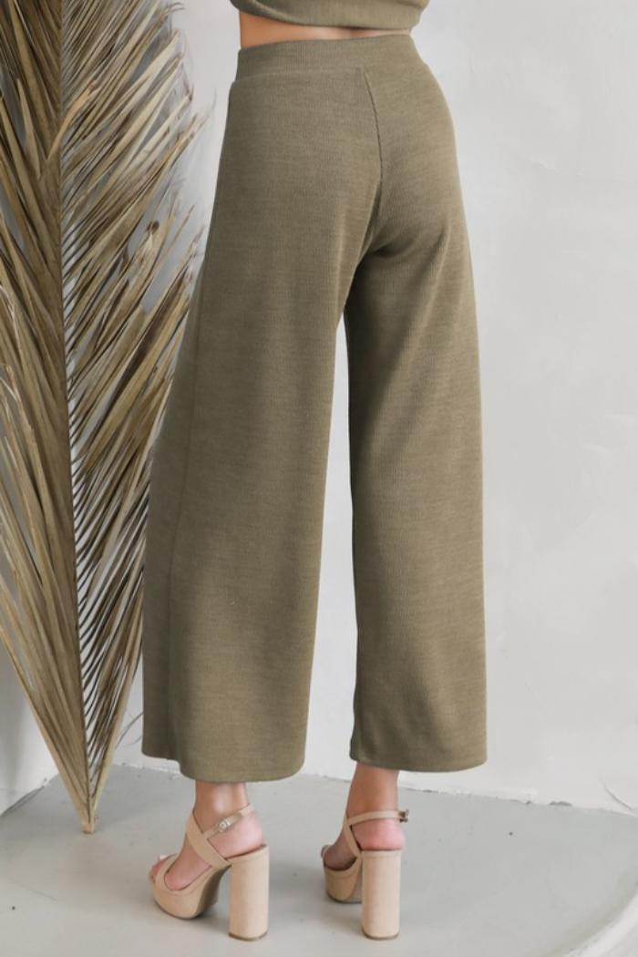 Ribbed Wide Leg Pant Product Image