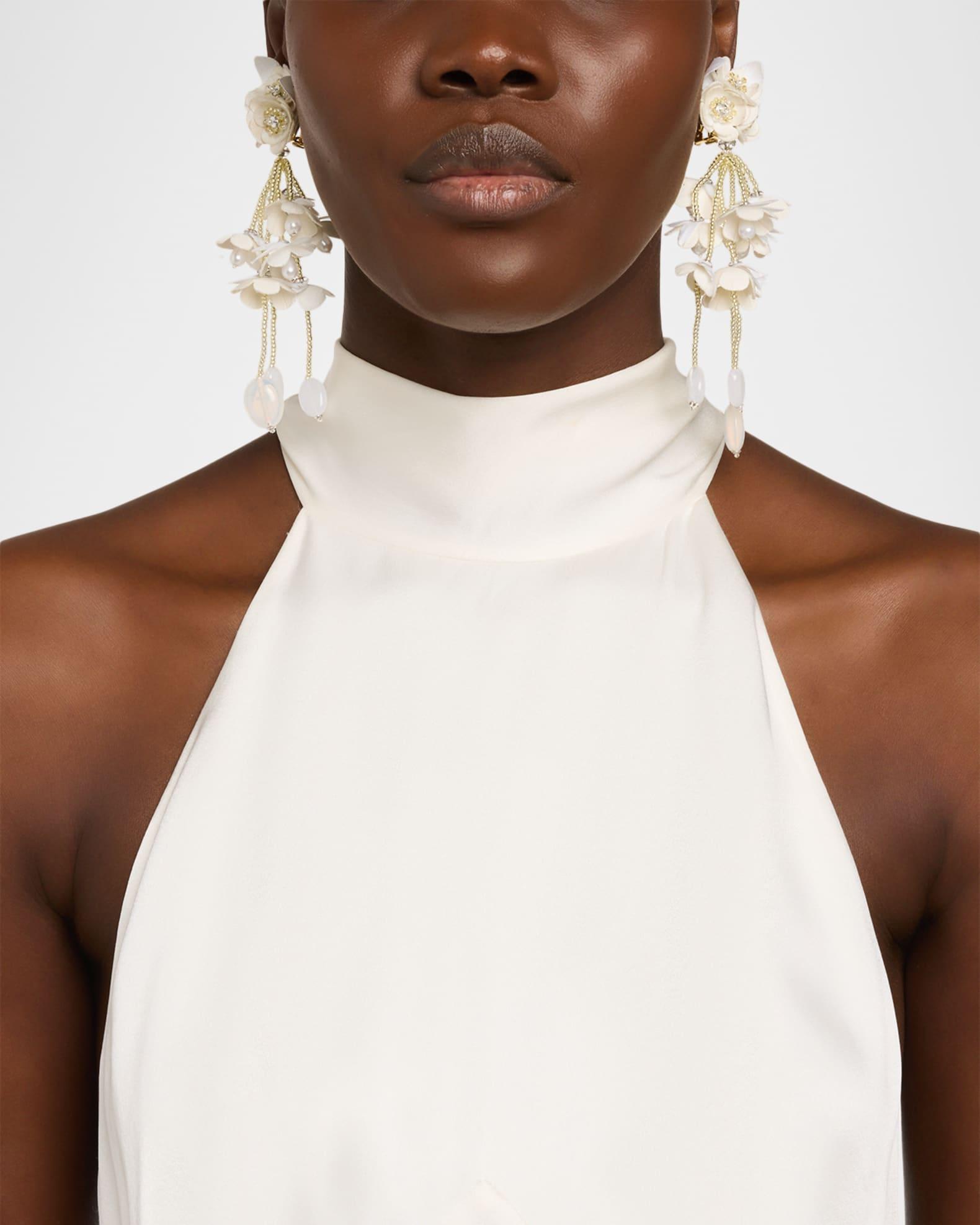 Gradient Flower Drop Earrings Product Image