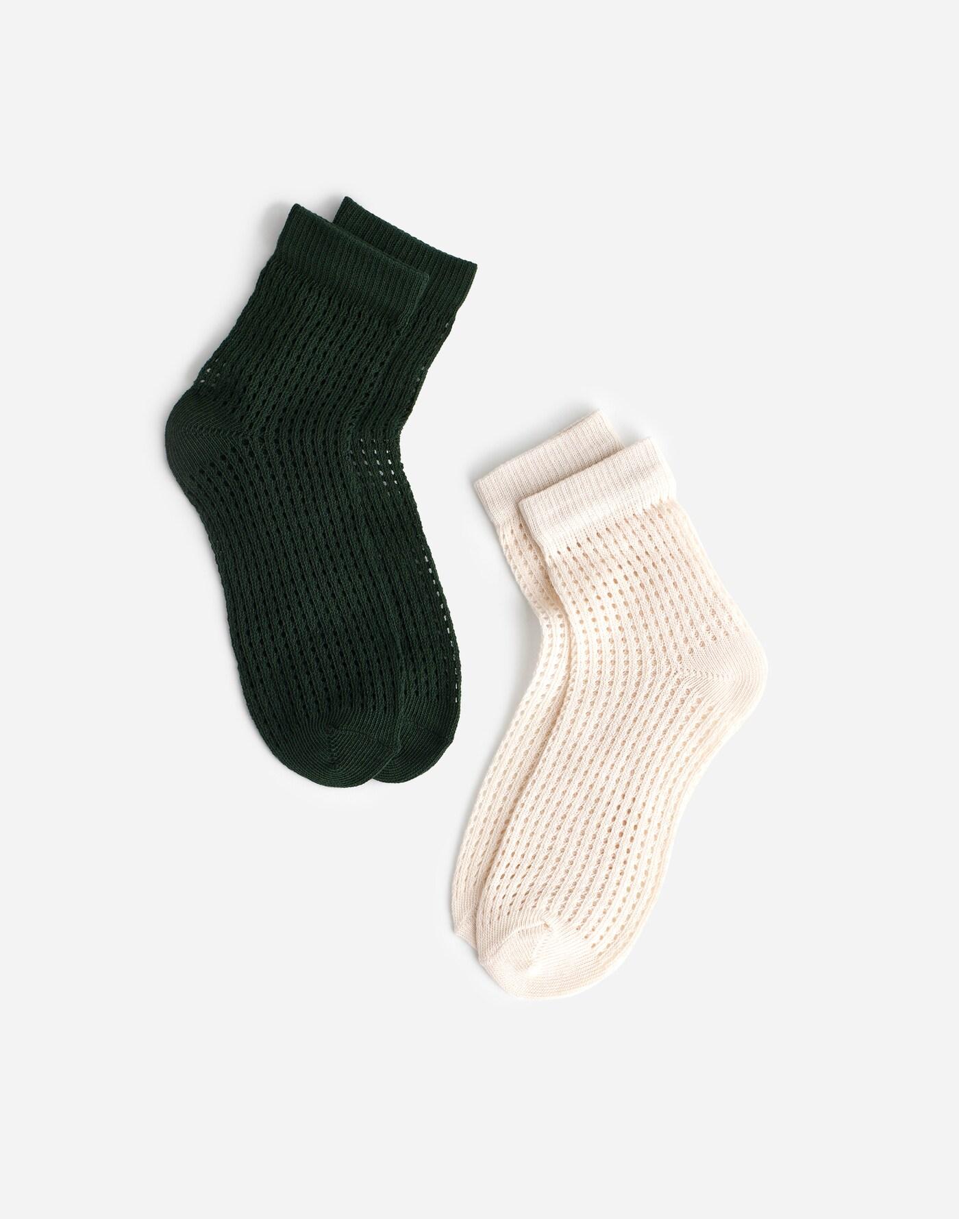 Two-Pack Pointelle Ankle Socks Product Image