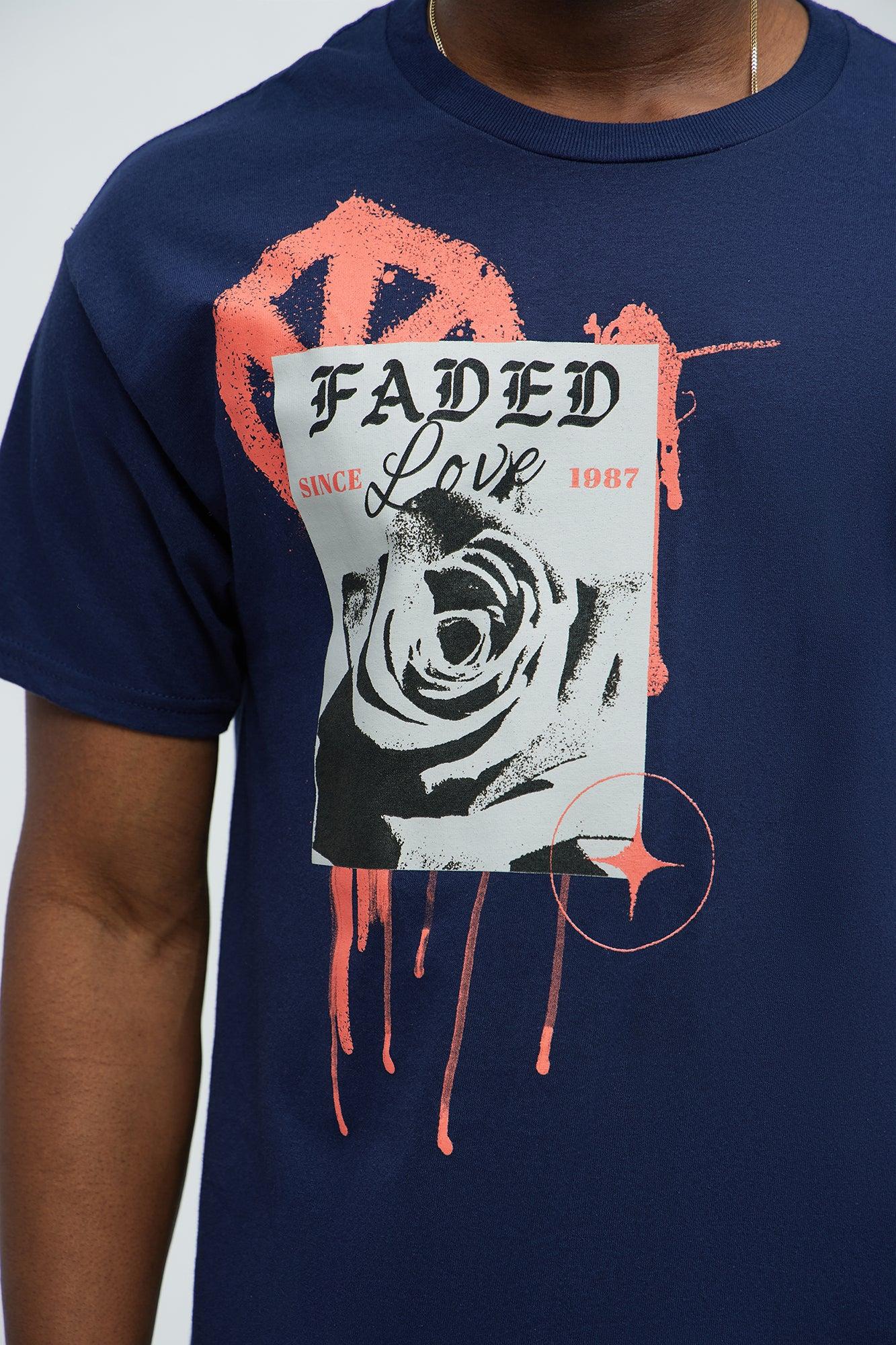 Faded Love Club Short Sleeve Tee - Navy Product Image