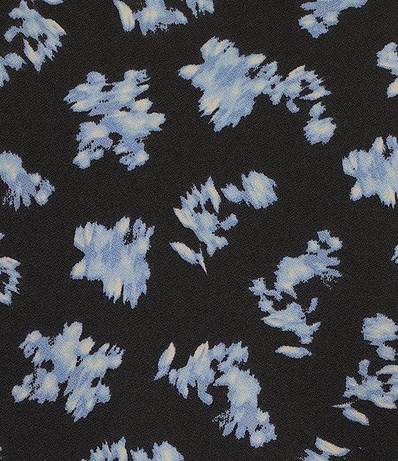 Jones New York Moss Crepe V-Neck Double Flutter Sleeve Top Product Image