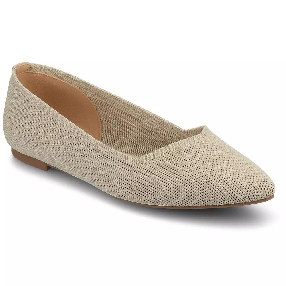 Journee Minnah Knit Slip-On Pointed-Toe Women's Dress Flats,  Product Image