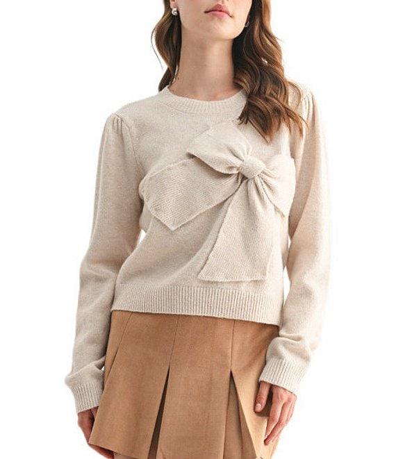 All in Favor Big Bow Sweater Product Image