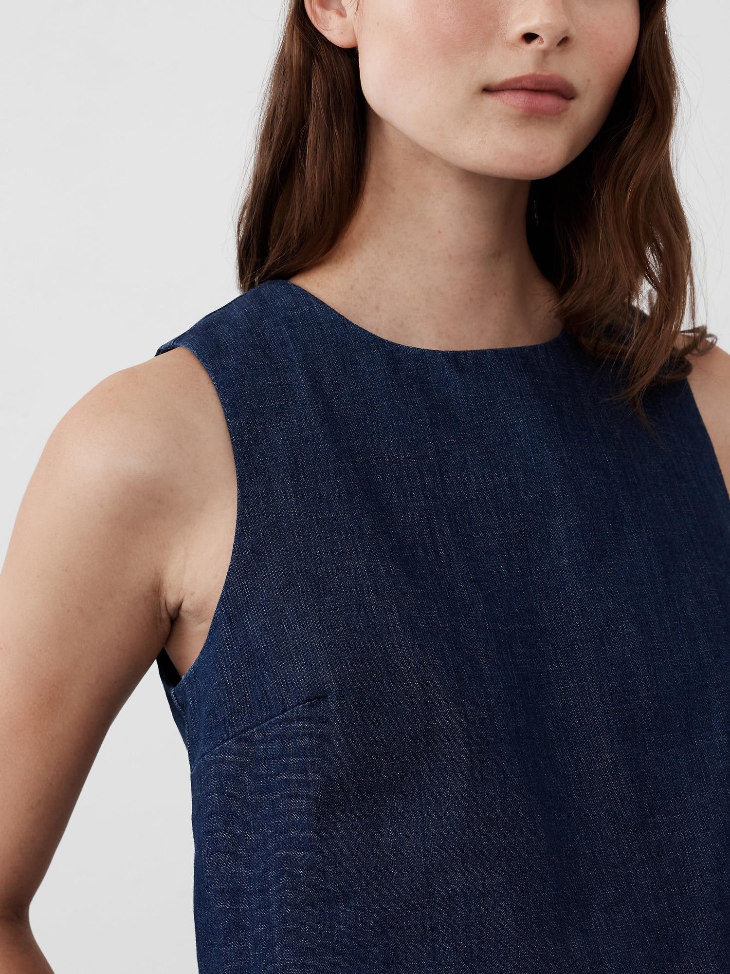 Cropped Denim Shell Product Image