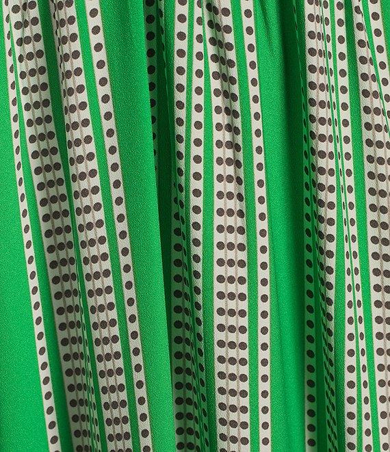 Taylor Striped V-Neckline Elbow Length Sleeve Tiered Bottom Maxi Dress Product Image