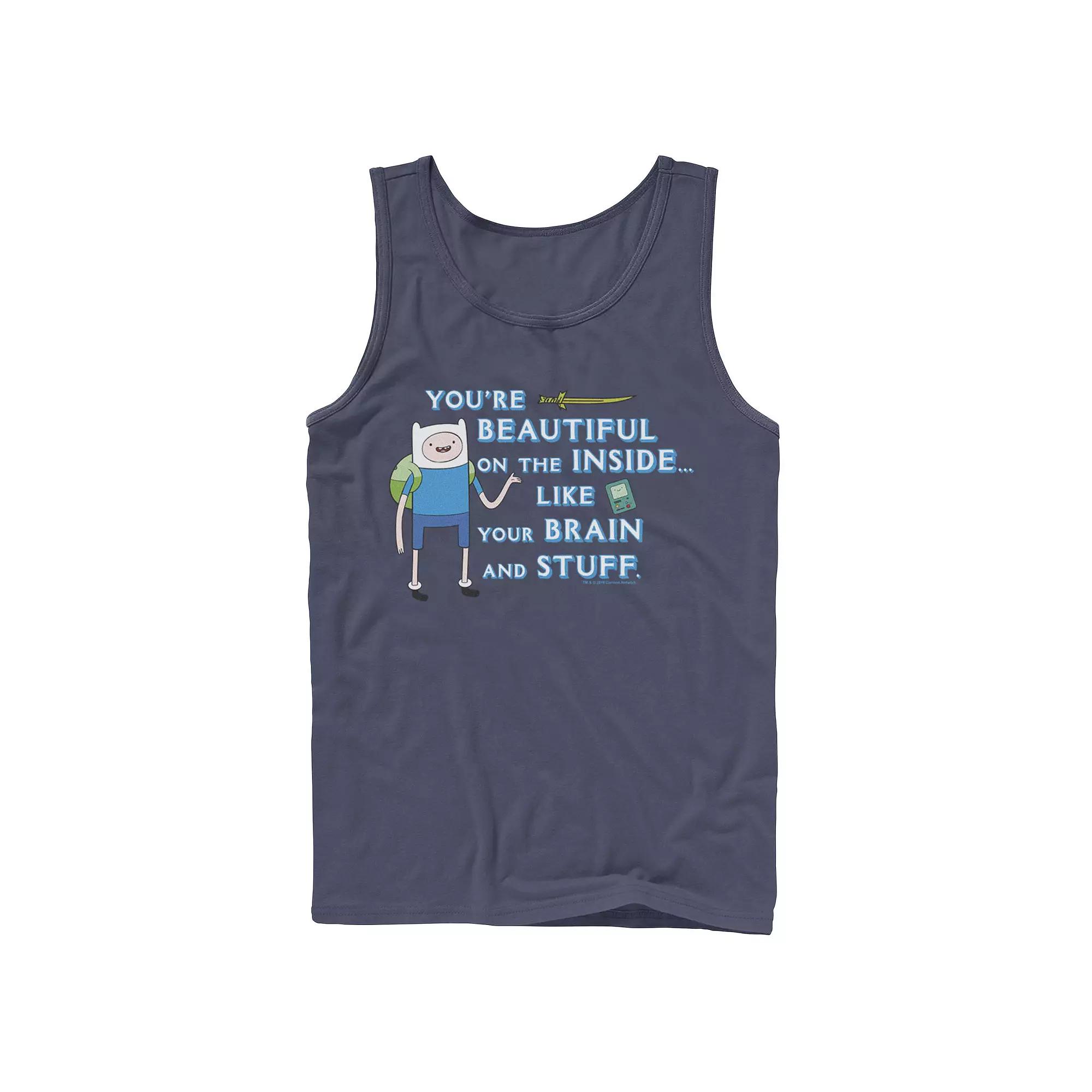 Men's Adventure Time Finn You're Beautiful On The Inside Portrait Tank Top,  Product Image