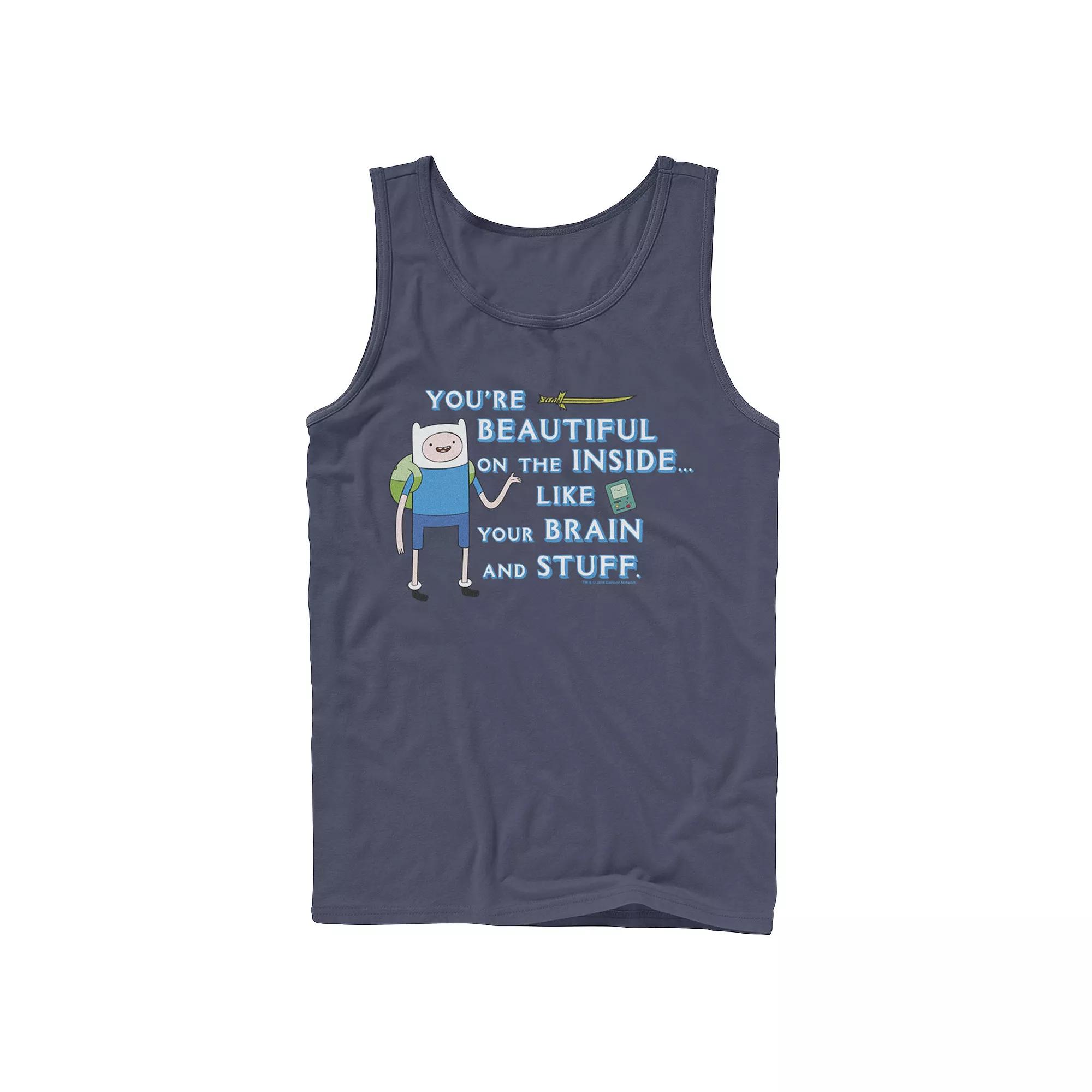 Men's Adventure Time Finn You're Beautiful On The Inside Portrait Tank Top,  Product Image