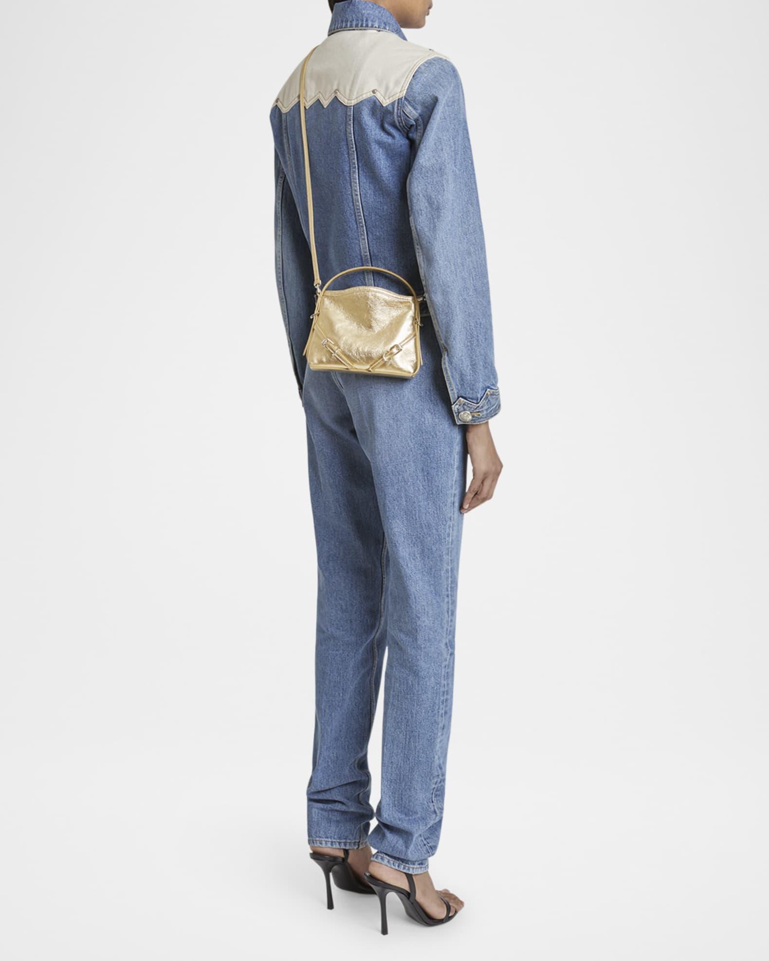 Voyou Nano Shoulder Bag in Metallic Leather  Product Image