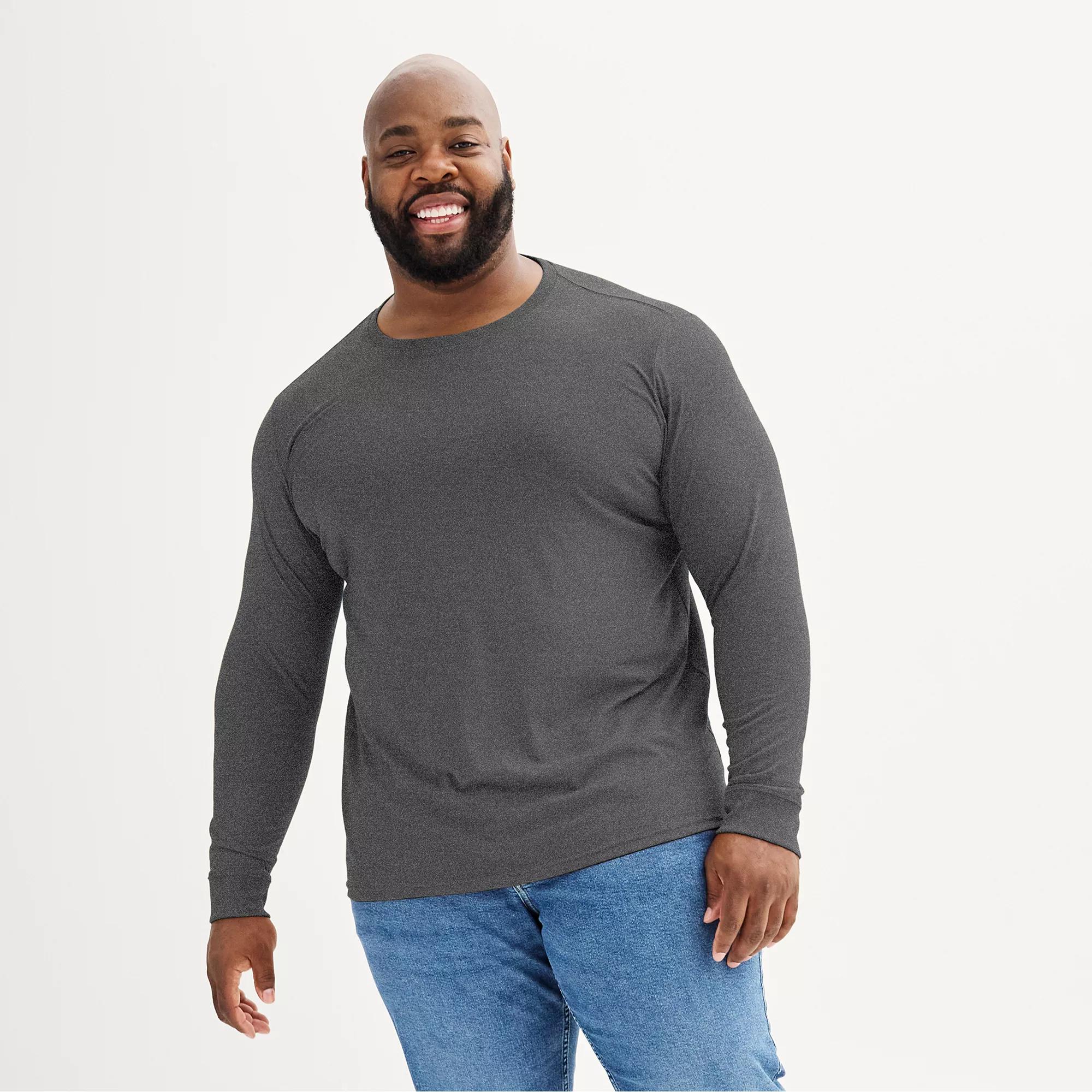 Big & Tall Sonoma Goods For Life® Supersoft Long Sleeve Crewneck Tee, Men's,  Product Image