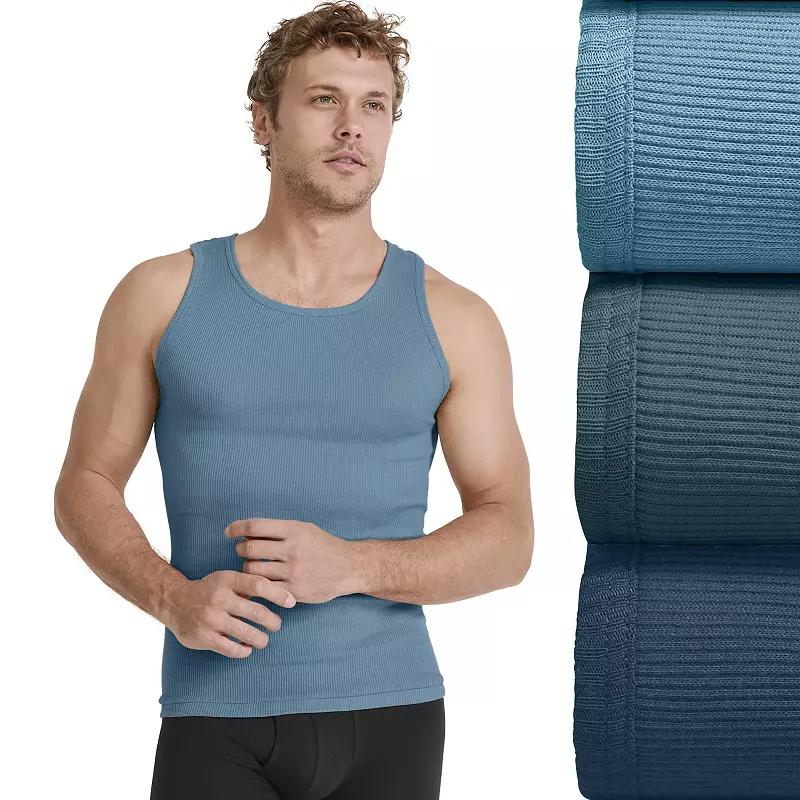 Big & Tall Jockey® Cotton 3-pk. A-Shirt Tank Tops, Men's,  Product Image