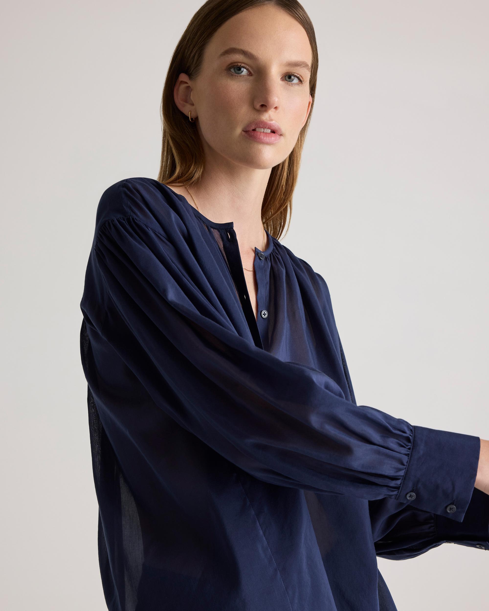 Quince | Women's Cotton-Silk Voile Blouson Blouse Size XS Product Image