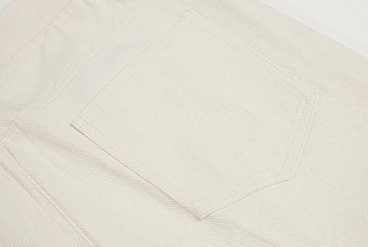 RT No. 3467 DARK CREAM STRAIGHT JEANS Product Image