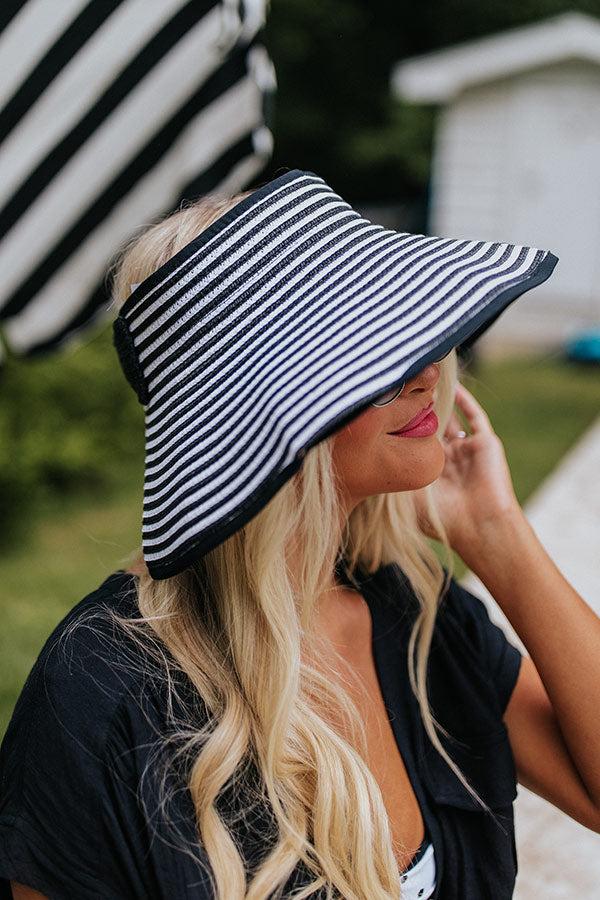 Seaside Style Raffia Visor In Black Product Image
