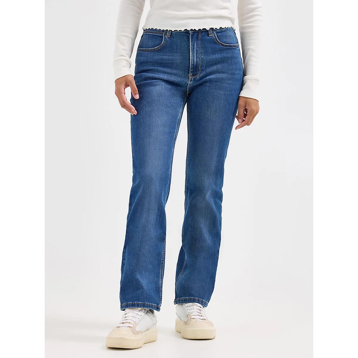 Women's Wrangler® High Rise True Straight Leg Jean in Hudson Product Image