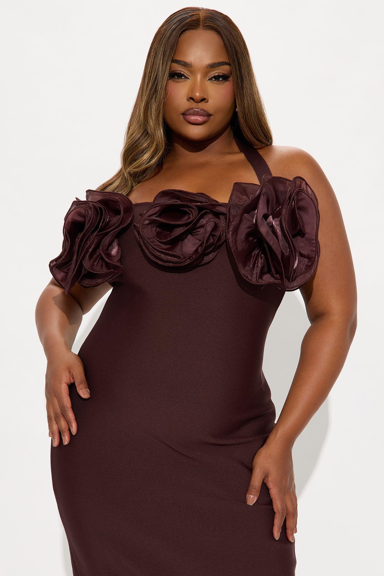 Ivonne Bandage Midi Dress - Chocolate Female Product Image