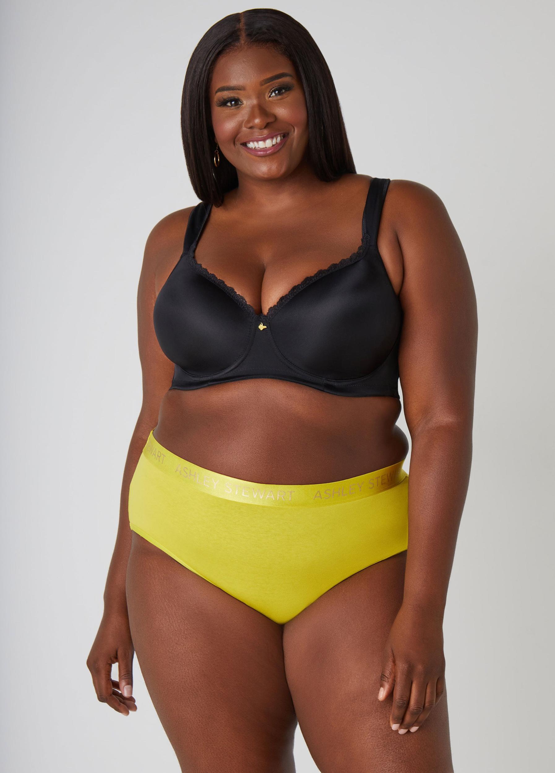 Plus Size Stretch Cotton Hipster Panties Ashley Stewart Product Image