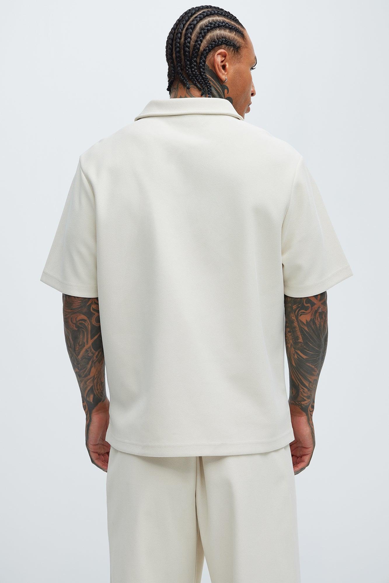 Turner Short Sleeve Polo - Cream Product Image