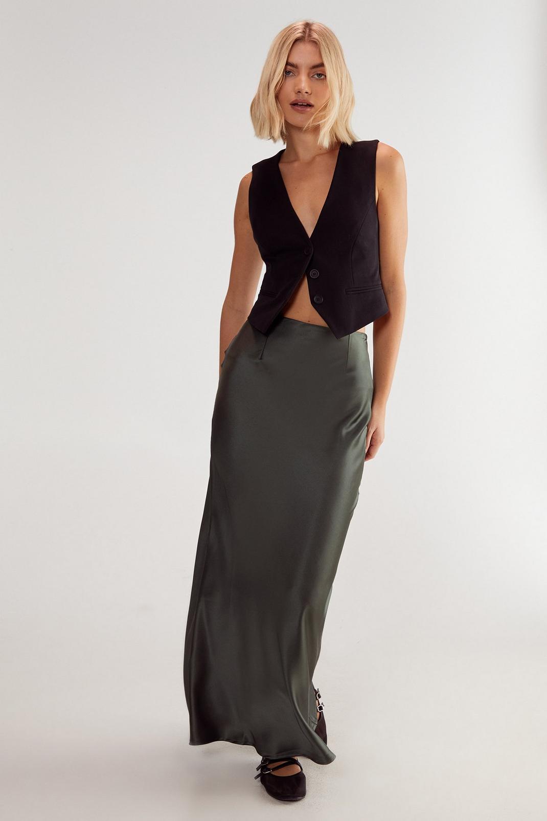 Satin Maxi Skirt Product Image
