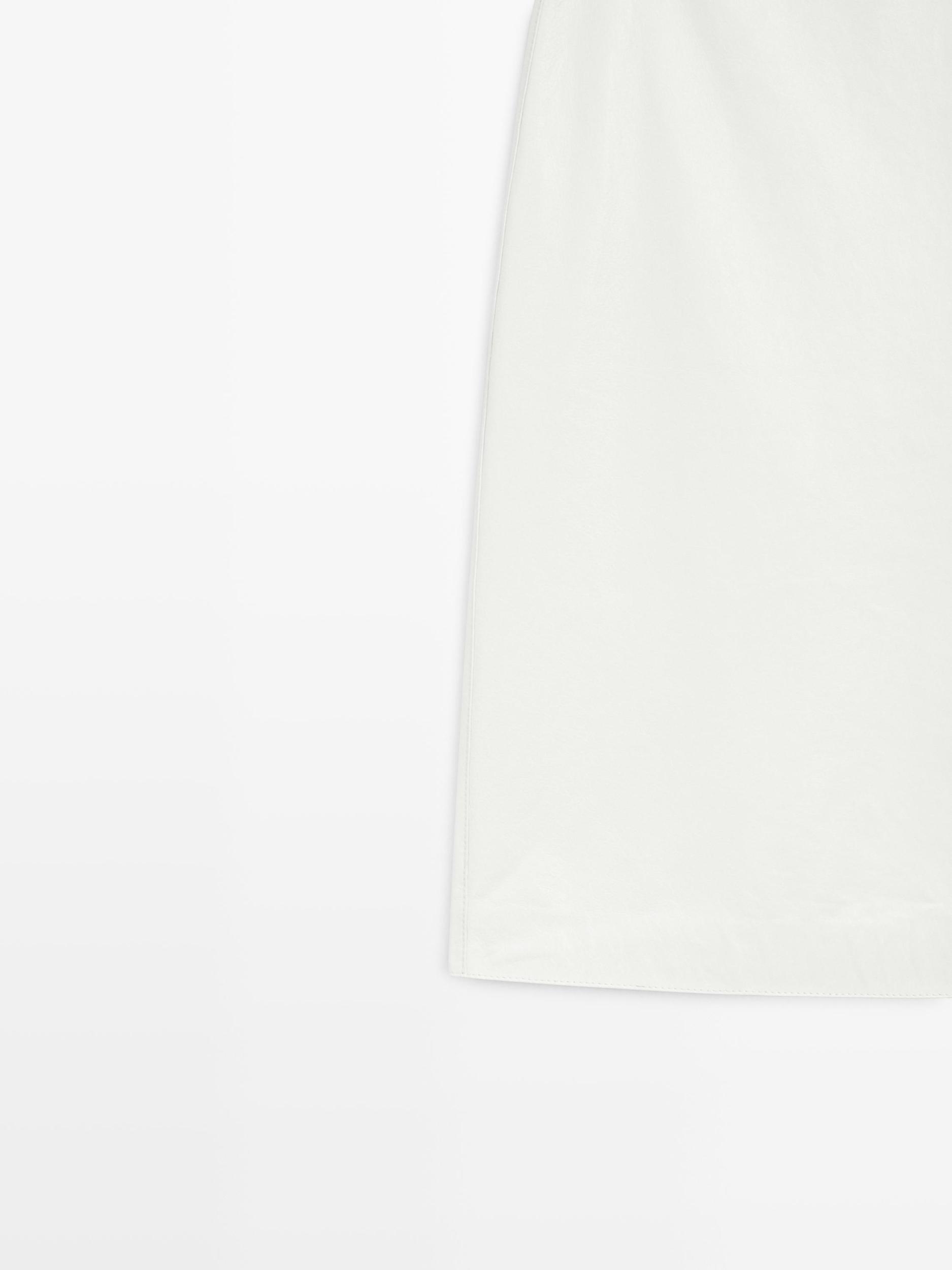 Nappa leather midi skirt Product Image