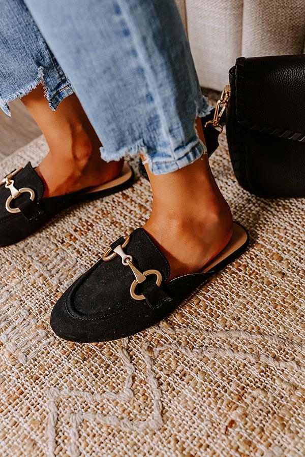 The Elle Faux Suede Mule Loafer Product Image