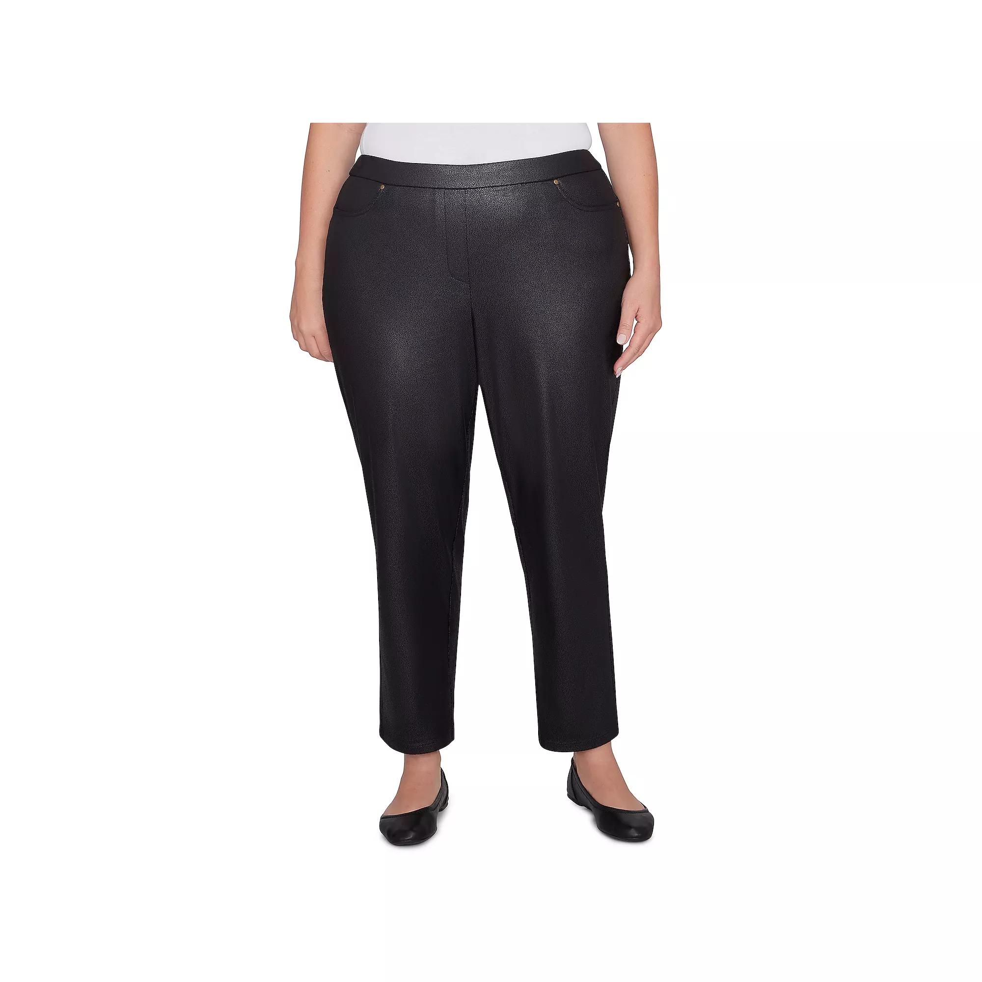 Plus Size Alfred Dunner Traditional Medium Length Pant, Women's, Size: 20 W, Black Product Image